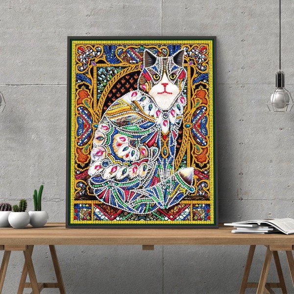 Katze 2 | Im Dunkeln leuchtend 30x40cm