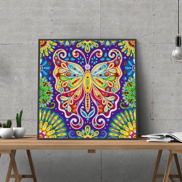 Schmetterling | Im Dunkeln leuchtend 30x30cm