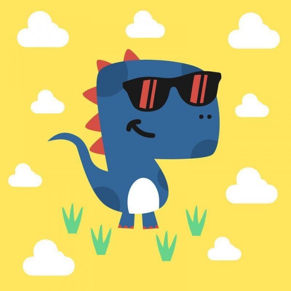 Blauer Dino