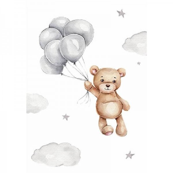 Teddybär mit Luftballons