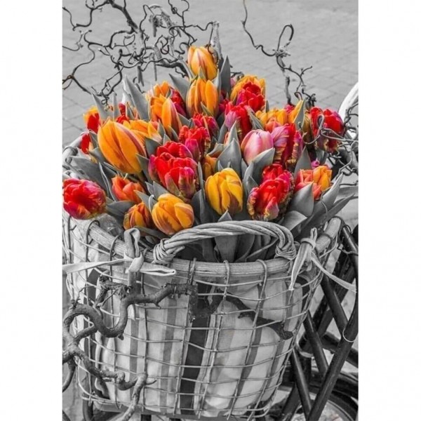 Tulpen im Korb