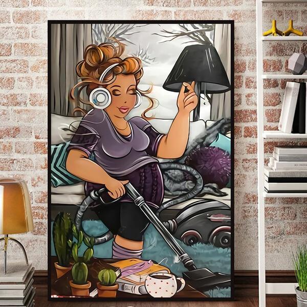 Mollige Damen | Staubsaugen ab 50x80cm